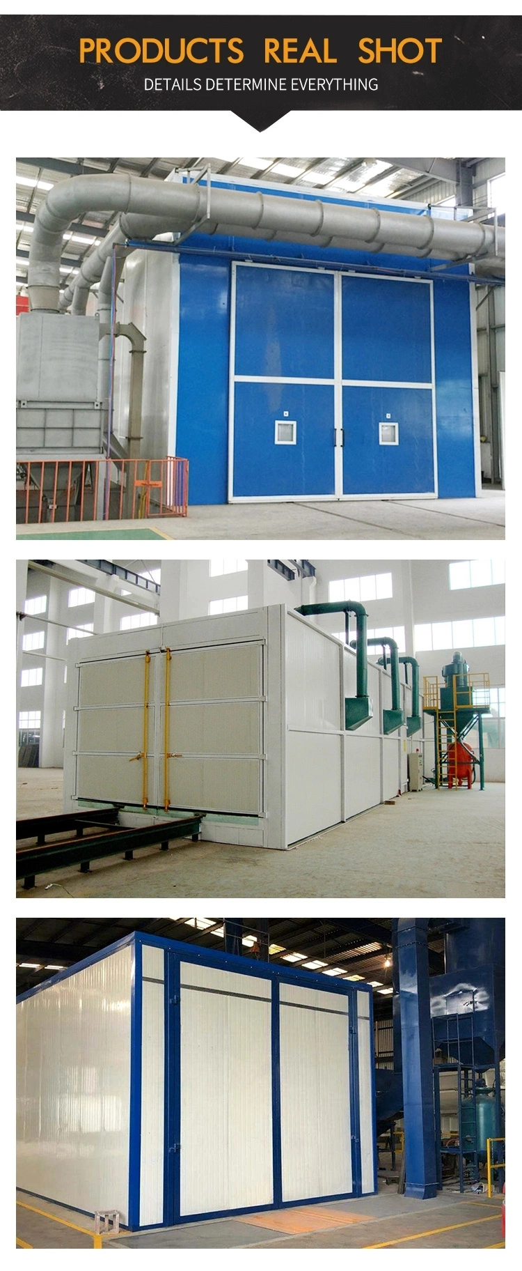 Automatic Sand Blasting Booth / Dust Recycling Removal Sandblasting Room