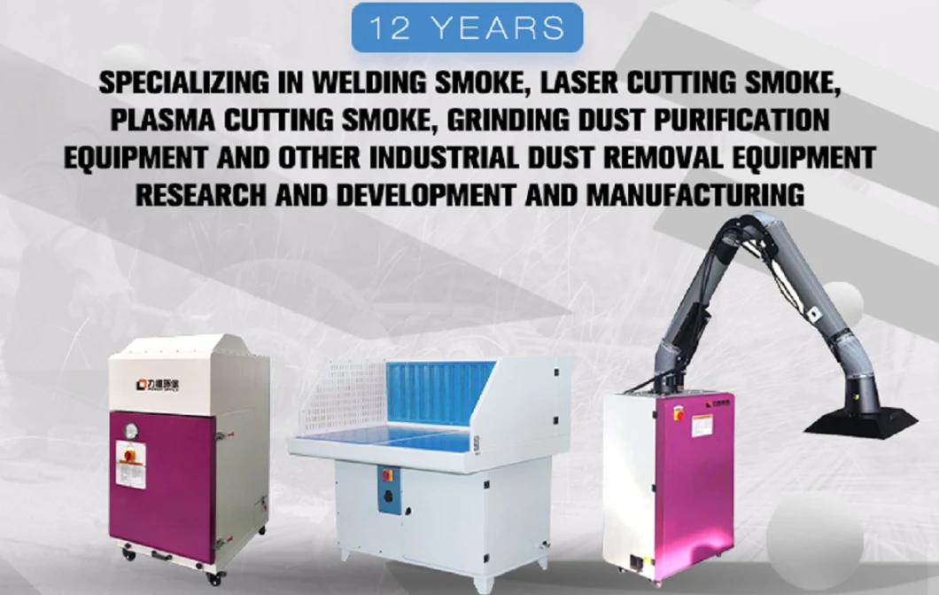 Pulse Jet Clean Movable Cartridge Filter Plasma Fiber Laser Cutting Cutter Smoke Absorber Fume Extractor Dust Collector