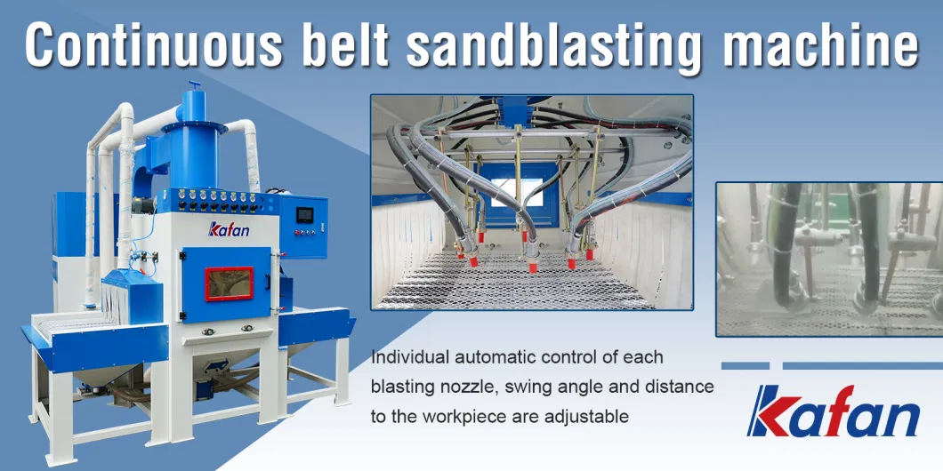 Conveyor Belt Automatic Sand Blasting Machine Automatic Sandblaster for Flat Shape Parts