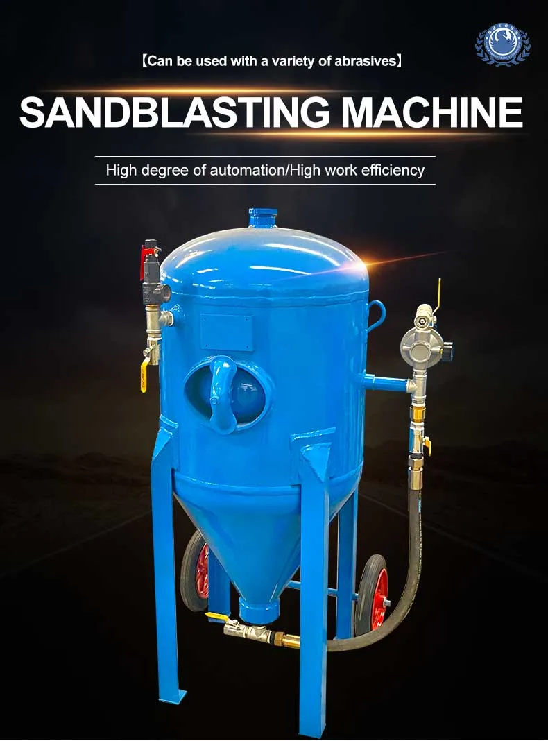 Movable Pressurized Sand Blasting Machine/Shot Blaster, Shot Blasting Cleaner/Sandblasting Equipment/Peening Tank/Derusting Tool