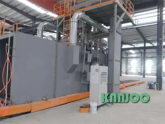 Roller Distance 800mm H Beam Roller Conveyor Shot Blasting Machine Workpiece Cleaning