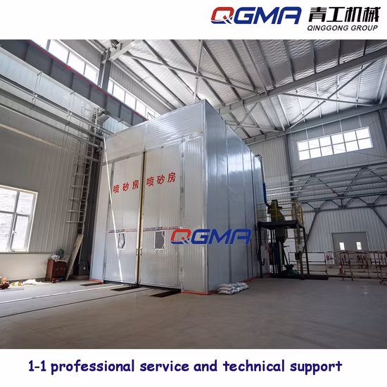 Container Type Steel Sand Blasting Room Equipment Sandblast Cabinet